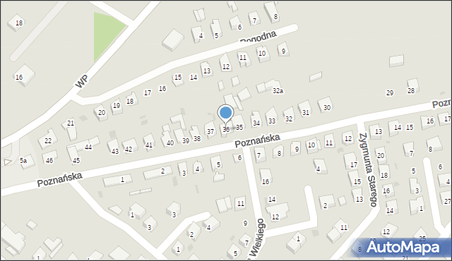 Strzelce Krajeńskie, Poznańska, 36, mapa Strzelce Krajeńskie