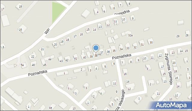 Strzelce Krajeńskie, Poznańska, 38, mapa Strzelce Krajeńskie