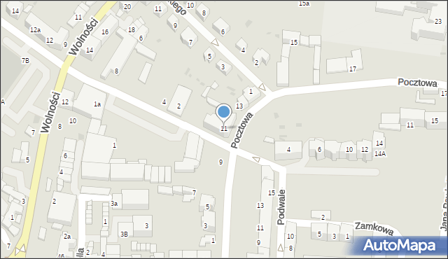 Strzelin, Pocztowa, 11, mapa Strzelin