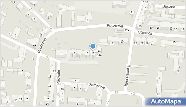 Strzelin, Pocztowa, 12, mapa Strzelin