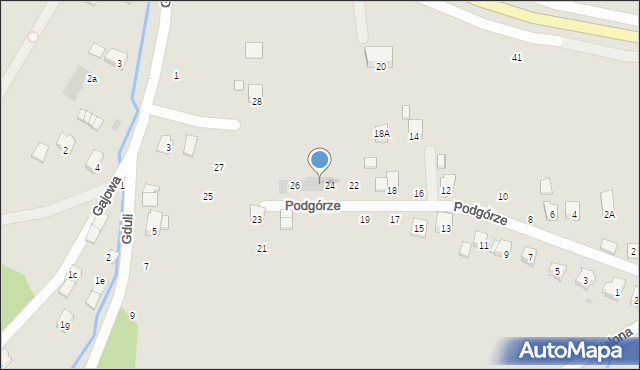 Strzyżów, Podgórze, 24a, mapa Strzyżów