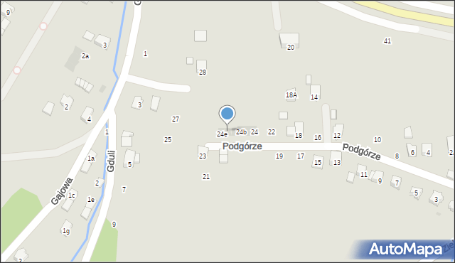 Strzyżów, Podgórze, 24d, mapa Strzyżów