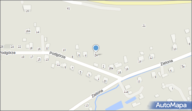 Strzyżów, Podgórze, 2A, mapa Strzyżów