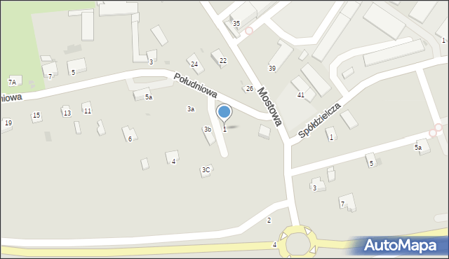 Strzyżów, Południowa, 1, mapa Strzyżów