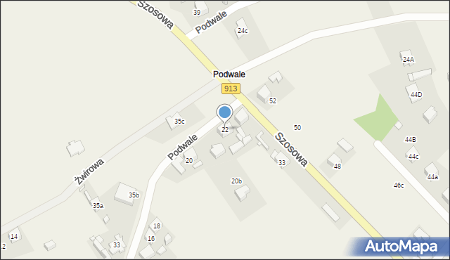 Strzyżowice, Podwale, 22, mapa Strzyżowice