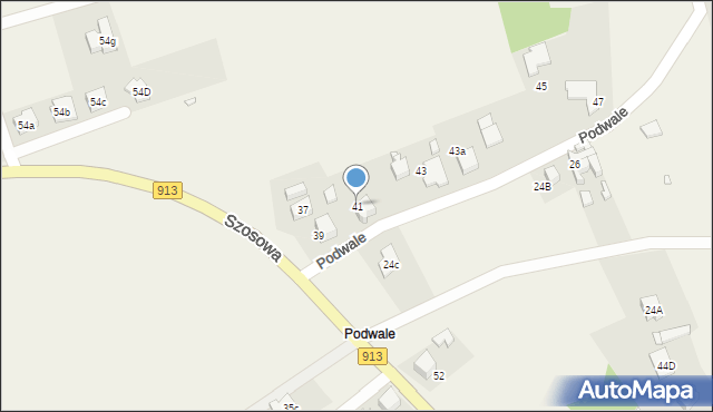 Strzyżowice, Podwale, 41, mapa Strzyżowice