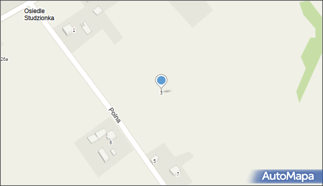 Studzionka, Polna, 3, mapa Studzionka