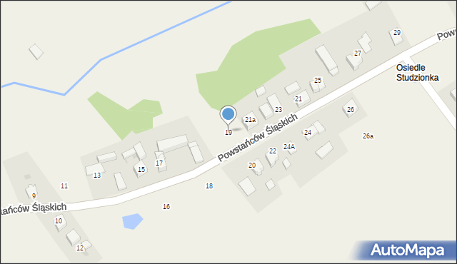 Studzionka, Powstańców Śląskich, 19, mapa Studzionka