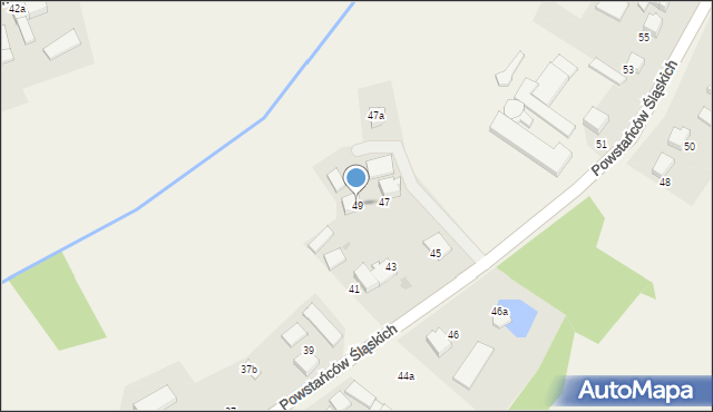 Studzionka, Powstańców Śląskich, 49, mapa Studzionka
