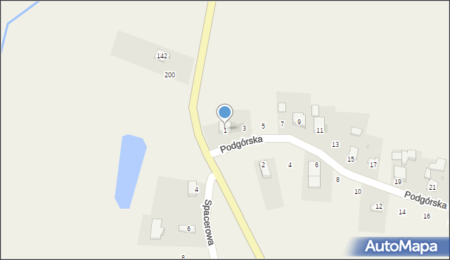 Sucha, Podgórska, 1, mapa Sucha