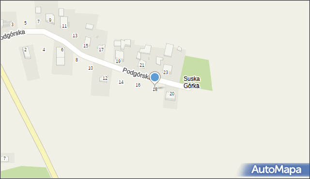 Sucha, Podgórska, 18, mapa Sucha