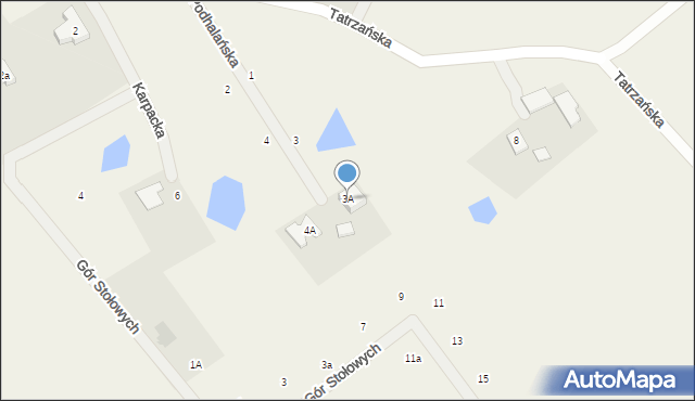 Sucha Huta, Podhalańska, 3A, mapa Sucha Huta