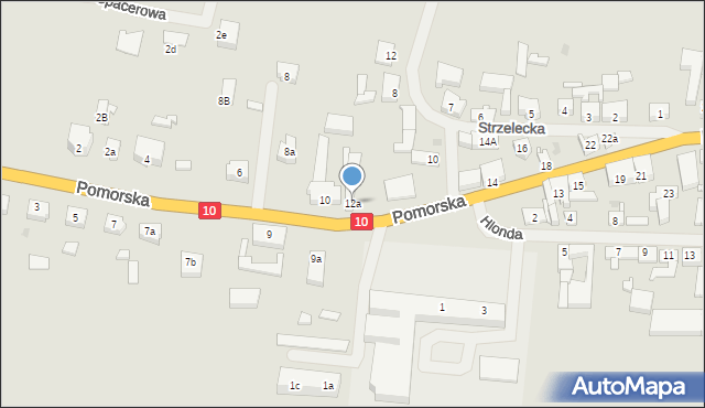 Suchań, Pomorska, 12a, mapa Suchań