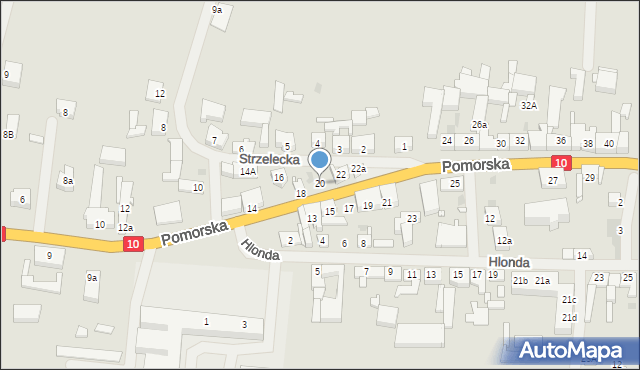 Suchań, Pomorska, 20, mapa Suchań