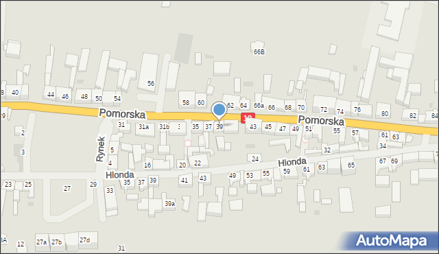 Suchań, Pomorska, 39, mapa Suchań