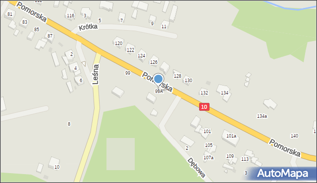Suchań, Pomorska, 99A, mapa Suchań