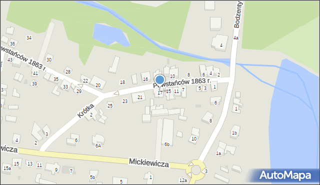 Suchedniów, Powstańców 1863 r., 17, mapa Suchedniów