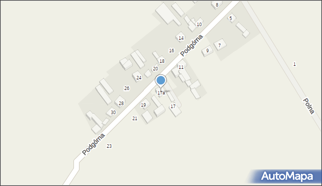 Suchorzew, Podgórna, 17a, mapa Suchorzew