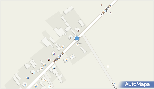 Suchorzew, Podgórna, 5, mapa Suchorzew