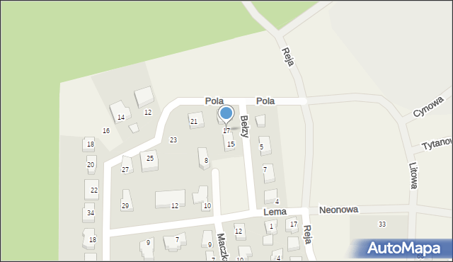 Suchy Dwór, Pola Wincentego, 17, mapa Suchy Dwór