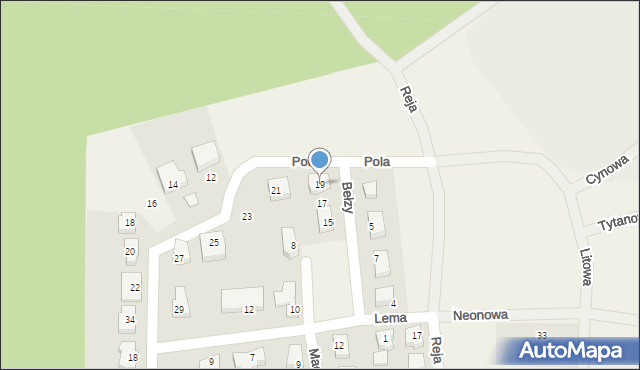 Suchy Dwór, Pola Wincentego, 19, mapa Suchy Dwór