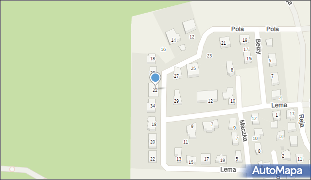 Suchy Dwór, Pola Wincentego, 22, mapa Suchy Dwór