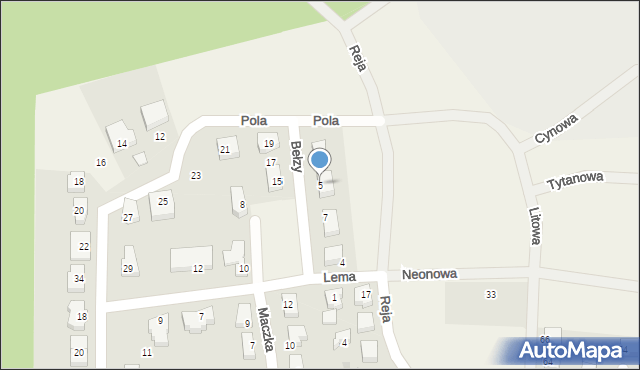 Suchy Dwór, Pola Wincentego, 5, mapa Suchy Dwór