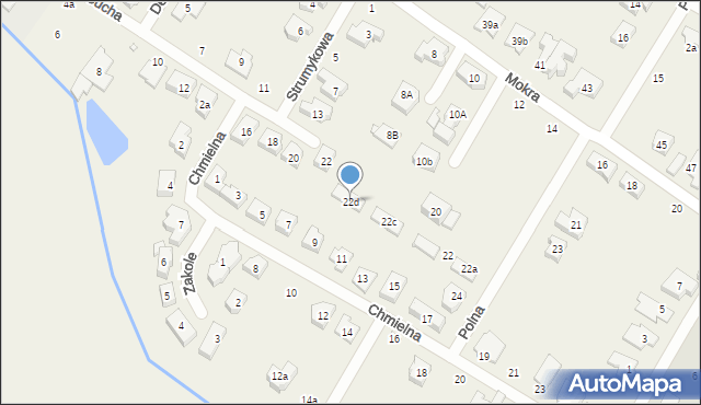 Suchy Las, Polna, 22d, mapa Suchy Las