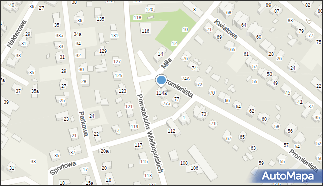 Suchy Las, Powstańców Wielkopolskich, 114a, mapa Suchy Las