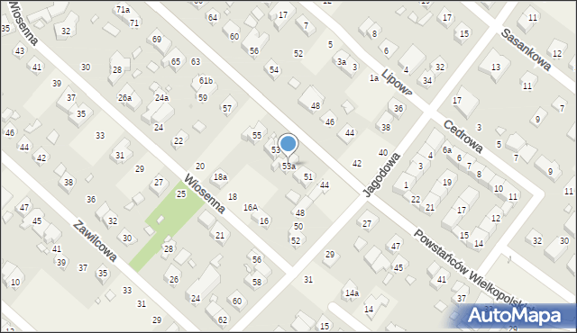 Suchy Las, Powstańców Wielkopolskich, 53a, mapa Suchy Las