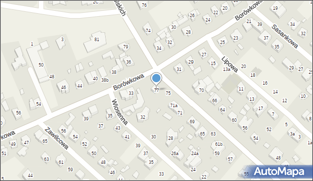 Suchy Las, Powstańców Wielkopolskich, 77, mapa Suchy Las