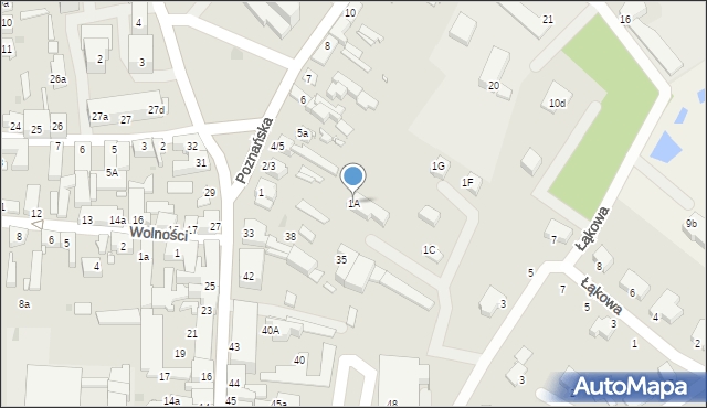 Sulechów, Poznańska, 1A, mapa Sulechów