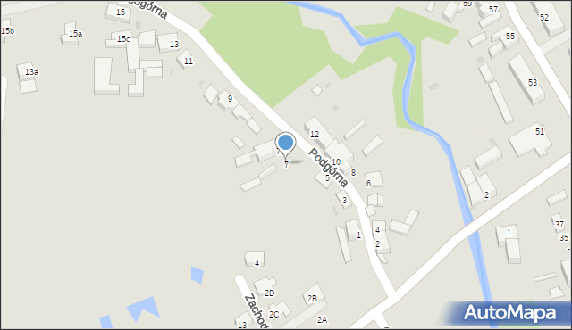 Sulęcin, Podgórna, 7, mapa Sulęcin