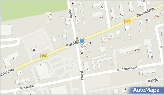 Sulęcin, Poznańska, 6a, mapa Sulęcin