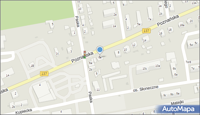 Sulęcin, Poznańska, 6e, mapa Sulęcin
