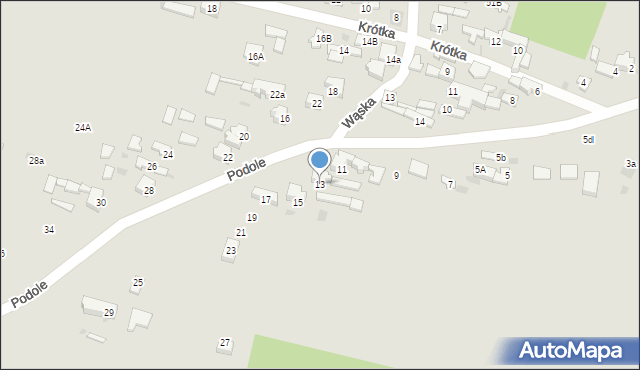 Sulejów, Podole, 13, mapa Sulejów