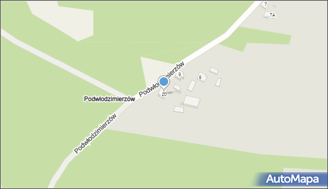 Sulejów, Podwłodzimierzów, 10, mapa Sulejów