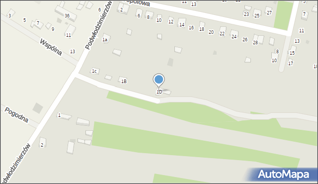 Sulejów, Podwłodzimierzów, 1D, mapa Sulejów