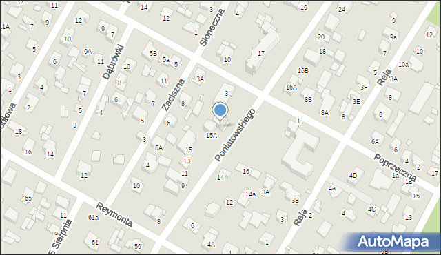 Sulejówek, Poniatowskiego, 15B, mapa Sulejówek