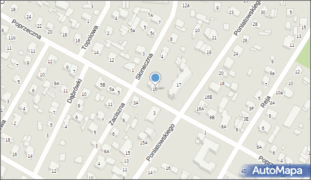 Sulejówek, Poprzeczna, 10, mapa Sulejówek