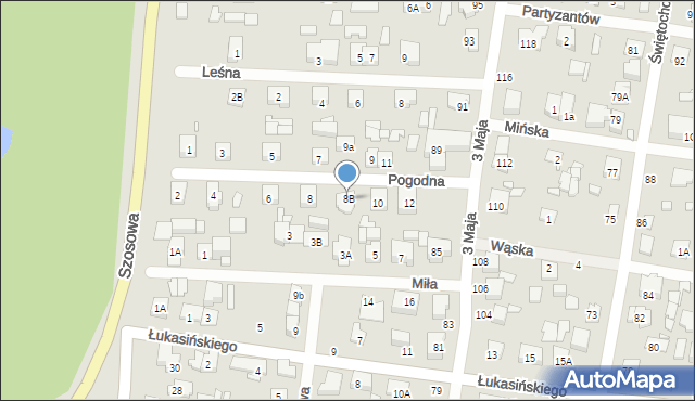 Sulejówek, Pogodna, 8B, mapa Sulejówek