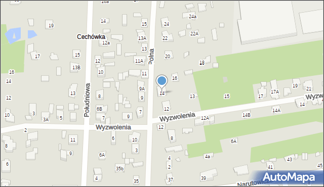 Sulejówek, Polna, 14, mapa Sulejówek