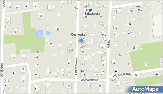 Sulejówek, Południowa, 12, mapa Sulejówek