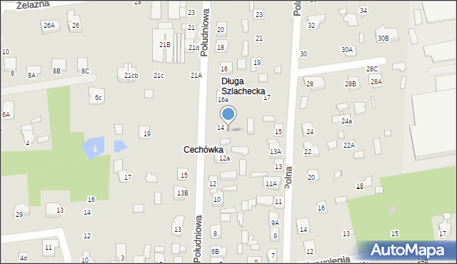 Sulejówek, Południowa, 14b, mapa Sulejówek