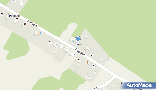 Suliszowice, Podlesie, 28, mapa Suliszowice