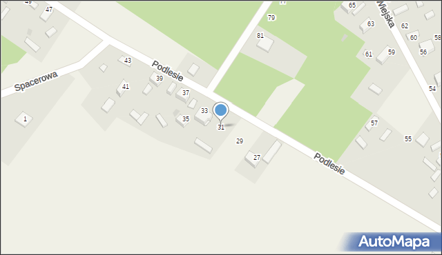 Suliszowice, Podlesie, 31, mapa Suliszowice