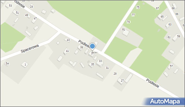 Suliszowice, Podlesie, 37, mapa Suliszowice