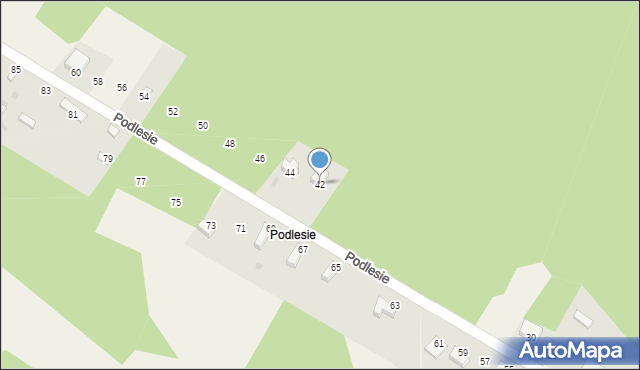 Suliszowice, Podlesie, 42, mapa Suliszowice