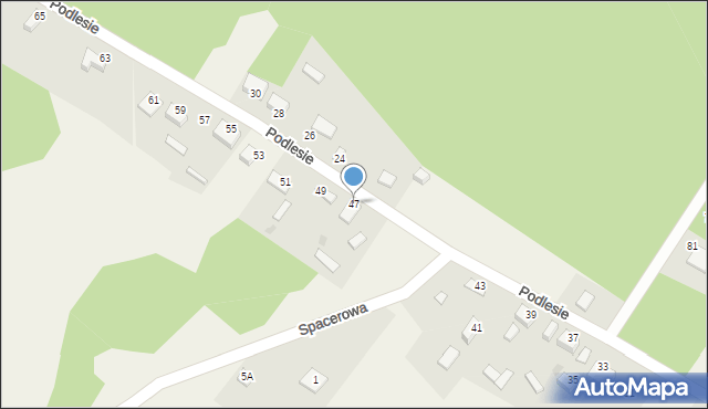 Suliszowice, Podlesie, 47, mapa Suliszowice