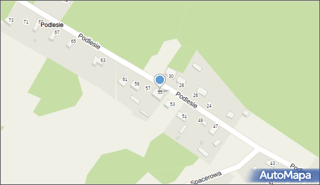 Suliszowice, Podlesie, 55, mapa Suliszowice